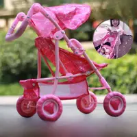 在飛比找ETMall東森購物網優惠-兒童玩具推車女孩禮物過家家玩具寶寶折疊帶娃娃手推車仿真小推車