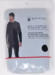 SPYDER 229532 BASELAYER CREW TOP 001-BLACK MEN'S MEDIUM - NEW!