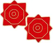 [Generic] Dance Scarves - Octagonal Handkerchief for Dancing | Chinese Style Dance Handkerchief, Flower Art Decor, Vintage Yangko Towel for Women Men
