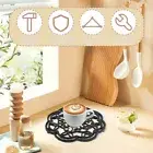 2 Pcs Cast Iron Trivet Round Heat Resistant Trivet Multifunctional Metal DQ