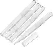 Vaguelly 4Pcs Cuticle Oil Pens Reusable Empty Cosmetic Containers for Nail Nutrition Lip Gloss and Makeup Compact Twist Pens with Brush Tip for Easy Application and Travel