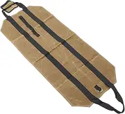 Wax Canvas Log Carrier Tote, Firewood Holder Stove Accessories with Handles for Fire Pit Camping Picnic Storage (Khaki)