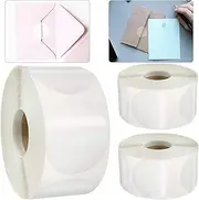 1500 Pieces Clear Round Stickers, 3 Rolls Retail Package Seals Stickers for Packaging, 20 mm Clear Wrap Seal Adhesive Labels for Envelopes, Box and Valentine's Day Articles Packaging