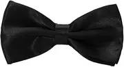 [VNIDJGB] Men's Bow Tie,Classic Black Bow Tie,Adjustable Classic Solid Color Pre-Tied Bowtie,Satin Tux Bowtie,Tux Formal Neck Bowties,Tied Bowties for Party Wedding Birthday Formal Banquet.(Black)