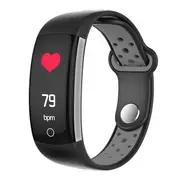 Bakeey Q6 0.96inch IP68 Blood Pressure Heart Rate Monitor Fitness Tracker bluetooth Smart Wristband GRAY COLOR