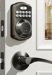 Keyless Door Lock W/2Lever Handle Electronic Keypad Deadbolt Digital Smart KS01