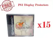 15 Sony PlayStation 1 PS1 Double Video Game Plastic Protective Cases Display Box