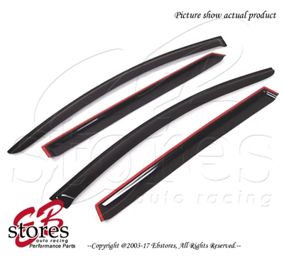 Smoke Tinted Out-Channel Vent Visor Deflector 4pcs For 2005-2015 Audi Q7 (for: Audi)