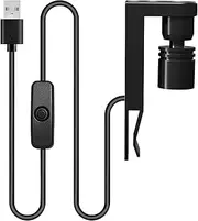 Pzuryhg Clip Aquarium Light, USB Powered Fish Tank Spotlight, Small Adjustable Lamp with Waterproof Lampshade, Versatile Lighting for Aquariums, Terrariums, and Underwater Displays