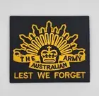 ANZAC LEST WE FORGET Rising Sun Australia Iron On Patch Sew