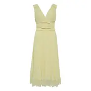 [Self-Portrait] Yellow Chiffon Midi Dress