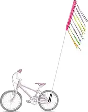 6 Ft Bike Flag,2 Pcs Bike Safety Flag with Pole,Adjustable Bicycle Flag with Pole for Safety Orange Go Kart Flag Trike Flag Bicycle Flag Dirt Bike Flag Mount Telescopic Flag Warning Flag