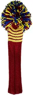 Jan Craig Headcover Handmade Headcover for #5 Fairway Cottage Red/Yellow/Atlantic 2017JCCYA5 Size: Total Length 14" (excluding POM), POM Width 5" (W)
