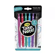 NEW - Take Note Quick Dry 0.7mm *Two Packs* FRIXION Compatible! 12 Pens Total