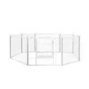 8 Panel Pet Dog Playpen Puppy White