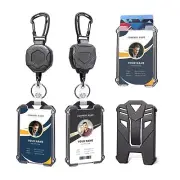 ID Card Holder Retractable Badge Holder Badge Clip Heavy Duty ID Badge Holder