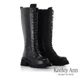 在飛比找遠傳friDay購物優惠-Keeley Ann綁帶厚底長靴(黑色279617610-A