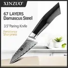Paring Knife Kitchen Slicing Peeling Fruit Vegetable Damascus Steel Wood Handle