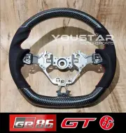 D Type PREMIUM CARBON Alcantara Steering Wheel for Toyota GT86 GR86 Subaru BRZ (for: Subaru)