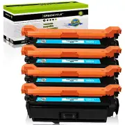 4 Pack CE251A Cyan Toner Compatible with HP Color LaserJet 3525n 3525dn CP3525x