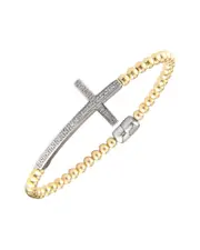 Plated & Silver 0.05 ct. tw. Diamond Bangle Bracelet