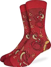 [Good Luck Sock] Men's Knights & Dragons Socks, Adult