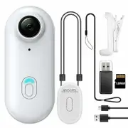 128GB FHD 1080P Mini Body Camera,Wearable Action Body Cam,Thumb Size Hands Free Recording Body Worn Camera,Premium Portable Camcorder (White)