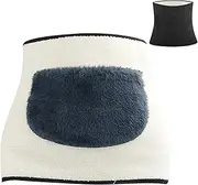 [Generic] Belly Warmer Wrap,Full Fleece Waist Winter Warmer | Double Layer Winter Abdominal Protector Thicken Composite Imitation Lambskin And Rabbit Wool