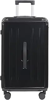 [IRYZE] Lightweight Suitcase Luggage For Women Suitcsases With Cup Holder USB Spinner Wheels Hardside Luggage With Lock Carry on Luggage, Black, 24in