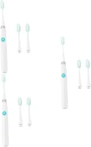 FRCOLOR 3pcs Kids Electric Toothbrush Sonic Vibration Soft Bristles Battery-powered Portable Ipx6 Waterproof Deep Cleaning