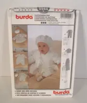 Burda 9944 Christening Gown, Jumpsuit, Jacket & Hat 1-12 Months Pattern Uncut