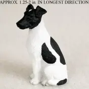 Fox Terrier Mini Hand Painted Figurine Black/White
