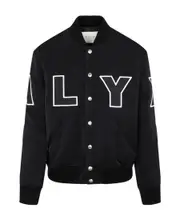 1017 ALYX 9SM Logo Patch Embroidered Varsity Jacket Black
