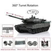 Henglong 1/16 7.0 Green Leopard2A6 RTR RC Tank 3889 360 Metal Track Recoil Smoke