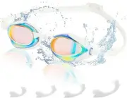Professional Racing Mirrored Goggles Adjustable Scale Strap Anti-fog Anti-UV