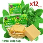 12x OTOP Thai Herbal Bar Soap Antibacterial Acne Freckles Blemishes Dark Spots