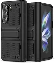 for Samsung Z Fold5 Fold5 Non-Slip Hinge Protection Phone Case for Samsung Galaxy Z Fold 5 Kickstand Armor Cover,Black,for Galaxy Z Fold 5