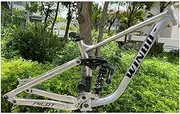 Full Suspension Frame 27.5er 29er Downhill Mountain Bike Frame 15.5'' DH Soft Tail MTB Frame Disc Brake Thru Axle Boost Frame Oil Spring Rear Shocks (Size : 29x15.5'')