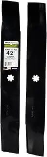 MaxPower 561821B 2 Heavy Duty Blades for 42 in. Cut John Deere Mowers Replaces OEM #'s AM137327, AM141032, AM141034, M154061, M154062