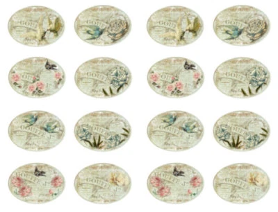 Vintage Image Victorian Roses Birds French Labels Transfers Decals LAB418