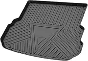 X AUTOHAUX Flat Face Cargo Liner Rear Trunk Mat Trunk Cargo Luggage Boot Tray Mat Stripes and Triangles Pattern for Mercedes-Benz GLK 2008-2015 Anti-Slip