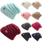 Mens Lady Knitted Winter Oversized Slouch Beanie Hat Cap Skateboard Snow Ski✧