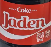 Share a Coke with Jaden 2025 Personalized Gift Coca~Cola Bottle 20oz