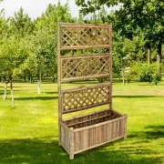 NNEVL Garden Raised Bed with Trellis Bamboo 70 cm