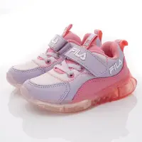 在飛比找Yahoo奇摩購物中心優惠-FILA頂級童鞋-果凍電燈運動鞋款-852W粉(中小童段)