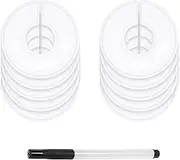 Size Dividers, Cupboard Dividers, Round White Plastic Size Dividers, Clothes Size Dividers, Size Dividers, Dividers for Cupboard, Hanger Wardrobe Dividers (Pack of 10)