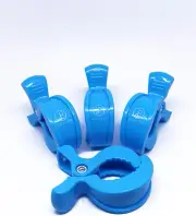 PAPPIYON PRAM PEGS, Stroller PEGS, PRAM Clips, Stroller Clips (Blue) - Pack of 4