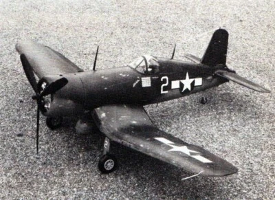 F4U-1D Corsair 62" Wingspan RC Model Airplane Printed Plans & Templates