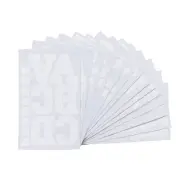 Iron on Transfer 3 Inch White Flock Letter for Clothing 14 Sheet Black or Whi