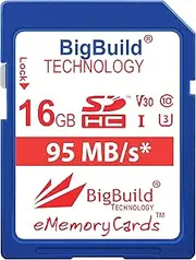 16GB UHS-I U3 95MB/s Memory Card for Nikon 1 J1, S1, V2, Nikon COOLPIX A10, A100, A300, A900, AW130, B500, B700, P1000, P900, W100, W300 K. Camera
